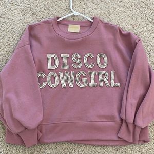 Judith March Disco Cowgirl Sweatshirt Small